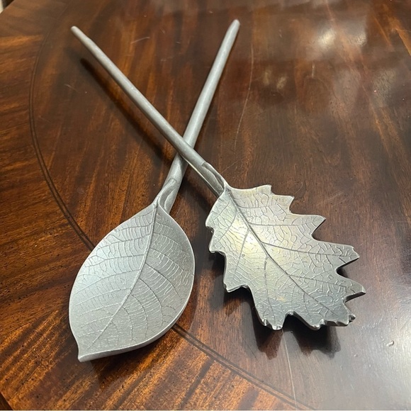 Mariposa Other - Mariposa Serving Utensils Spoon Fork Salad Leaves Leaf Fall Autumn 1992 Vintage